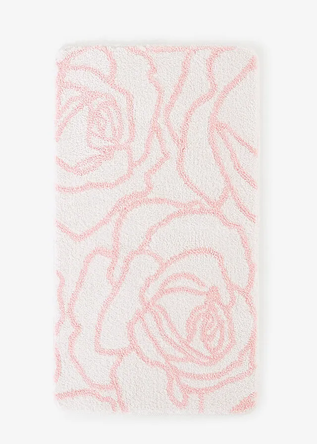 Alfombra de baño beige-rosa pálido