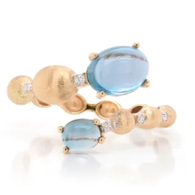 Anillo Dancing in the rain AZURE - Oro 18k amarillo - topacio london