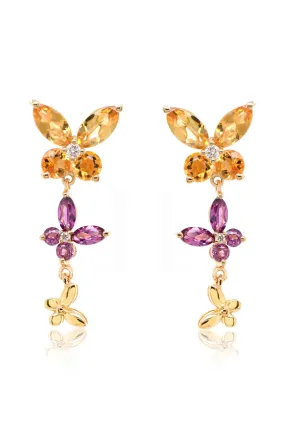 Aretes  LA NOVIA DEL SOL® - Oro 18k amarillo - tres