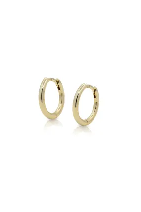 Arracadas Hoop HUGGIS TUBE - Oro 18k amarillo - 12x1.5mm