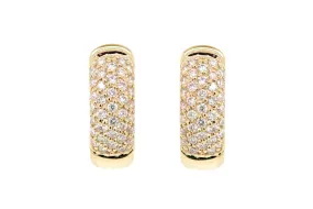 Arracadas Hoop PAVE - Oro 18k amarillo - 0.37ct