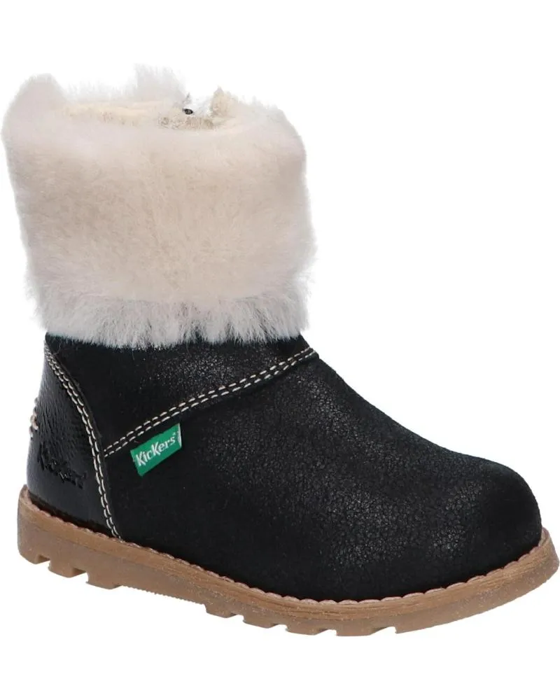 Botas de Niña KICKERS 878685-10 NONOFUR 81 NOIR BRILLANT