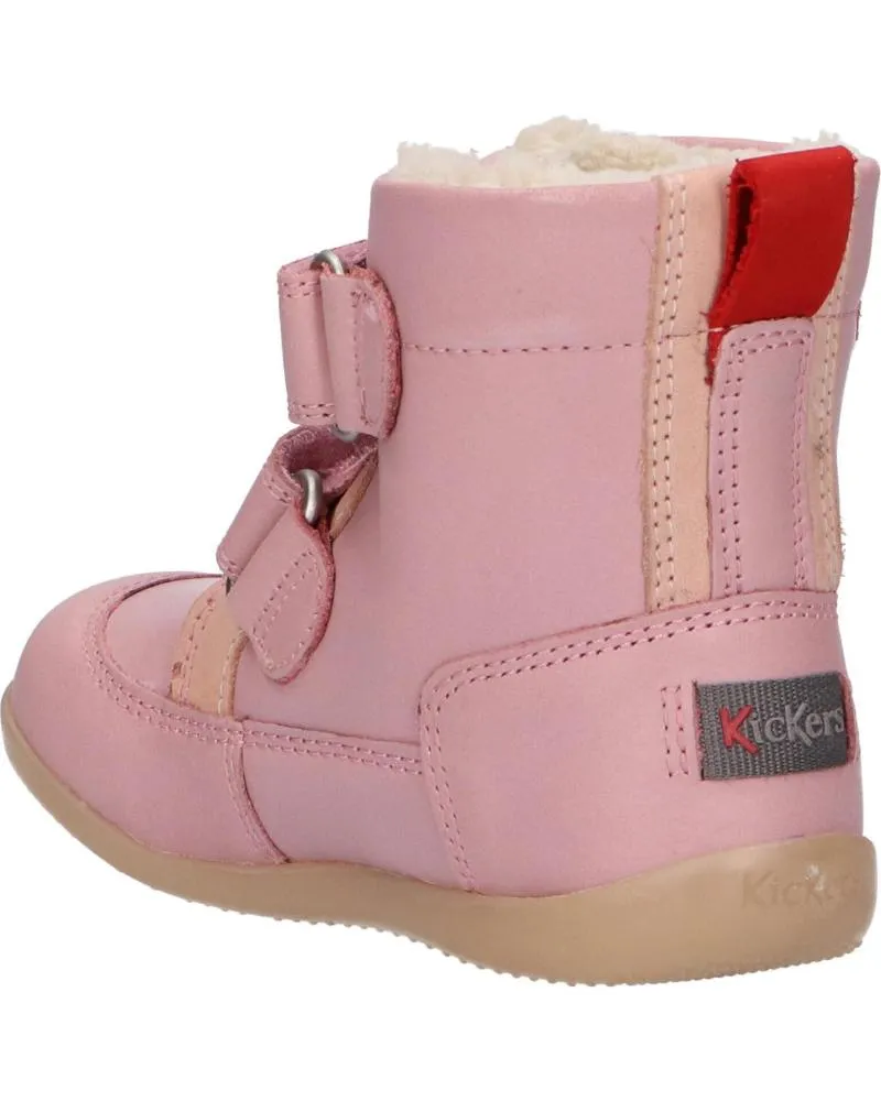 Botas de Niña KICKERS 909770-10 BAMAKRATCH CUIR 13 ROSE