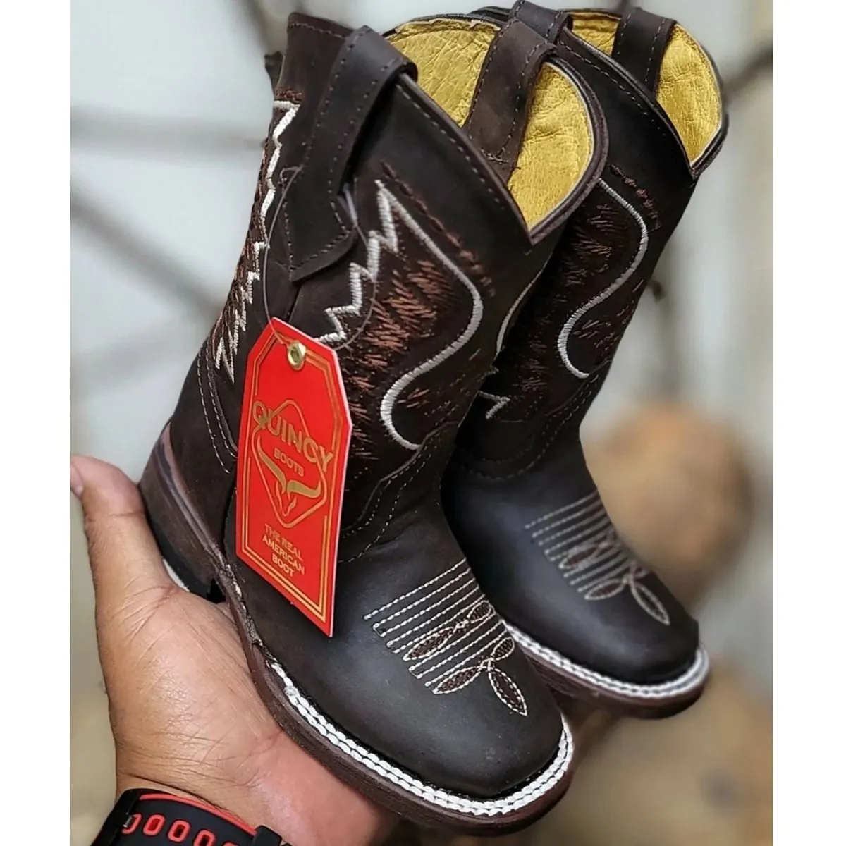 Botas para Nia de Cuero Crazy Horma Rodeo Color Chocolate Q422N6294