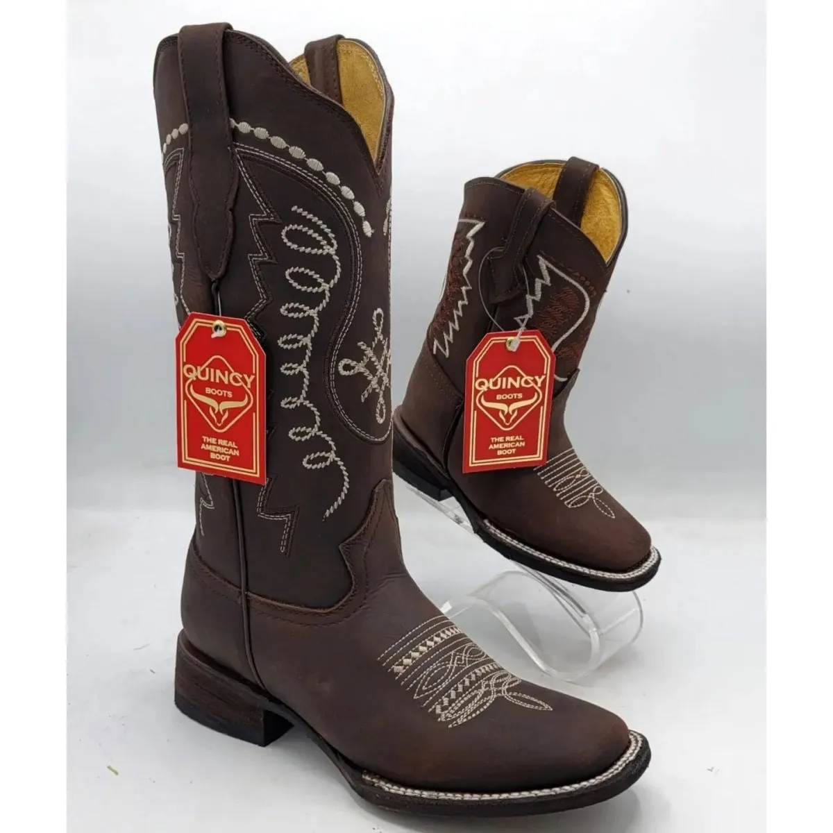 Botas para Nia de Cuero Crazy Horma Rodeo Color Chocolate Q422N6294