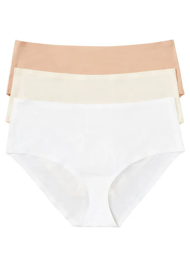 Braguita Feel Comfort sin costuras (3 unidades) Crema + blanco + beige mate