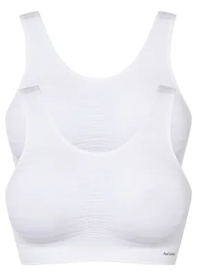 Bustier Feel Comfort sin costuras (2 unidades) 2 unidades en blanco de rayas