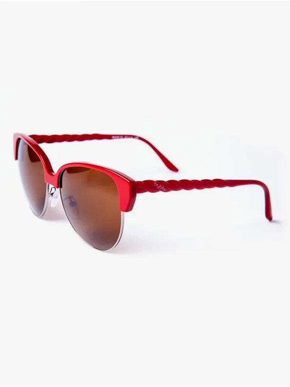 Byblos Gafas de sol rojas clubmaster