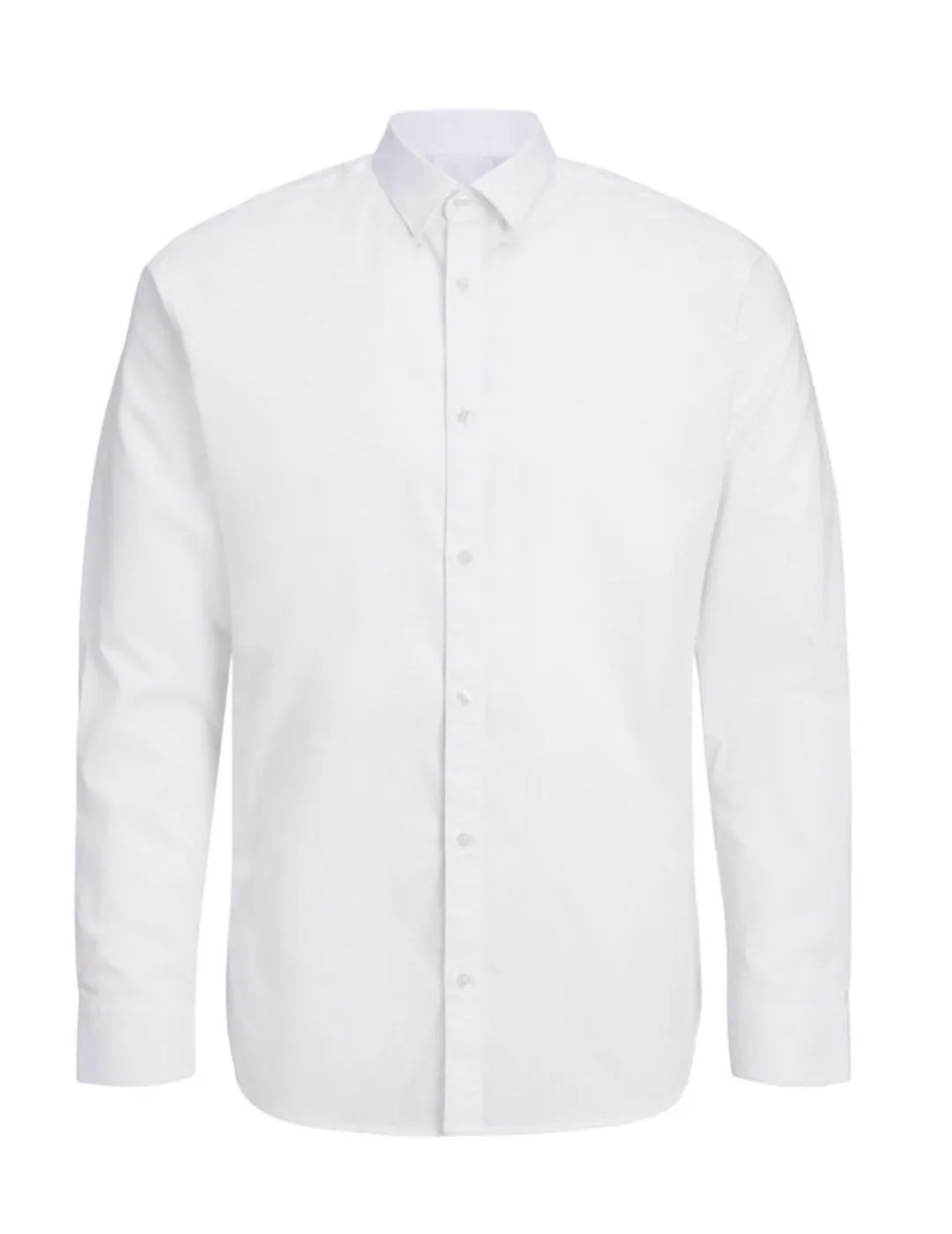 Camisa Jack&Jones manga larga popelín blanca para hombre