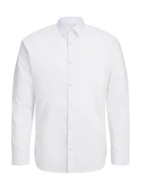 Camisa Jack&Jones manga larga popelín blanca para hombre