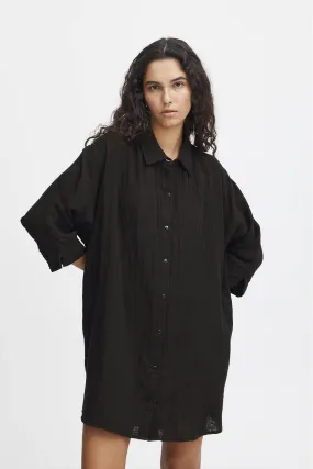 CAMISA LARGA MUJER IAFOXA NEGRO