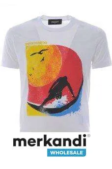 Camiseta Dsquared a precio mayorista – Disponible en S, M, L, XL, Blanco