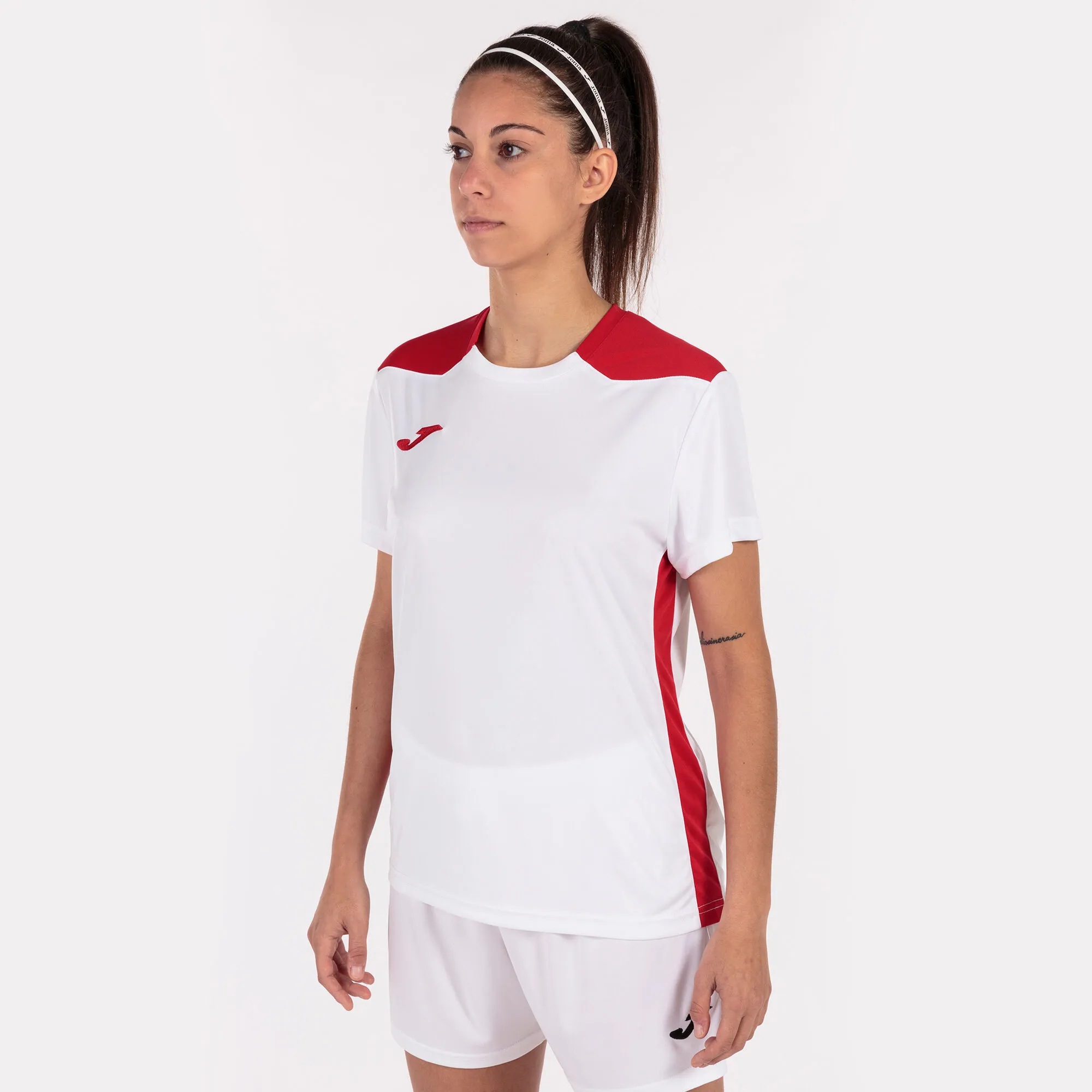 Camiseta manga corta mujer Championship VI blanco rojo