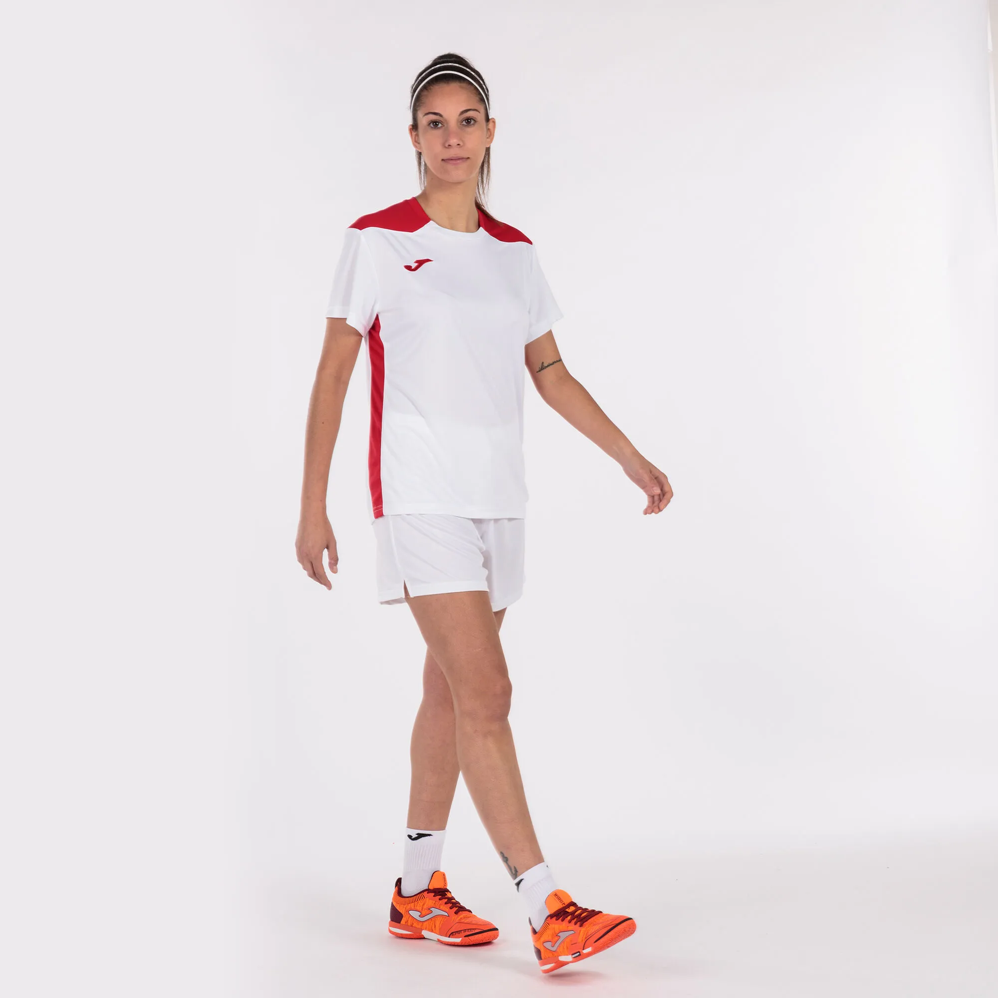 Camiseta manga corta mujer Championship VI blanco rojo