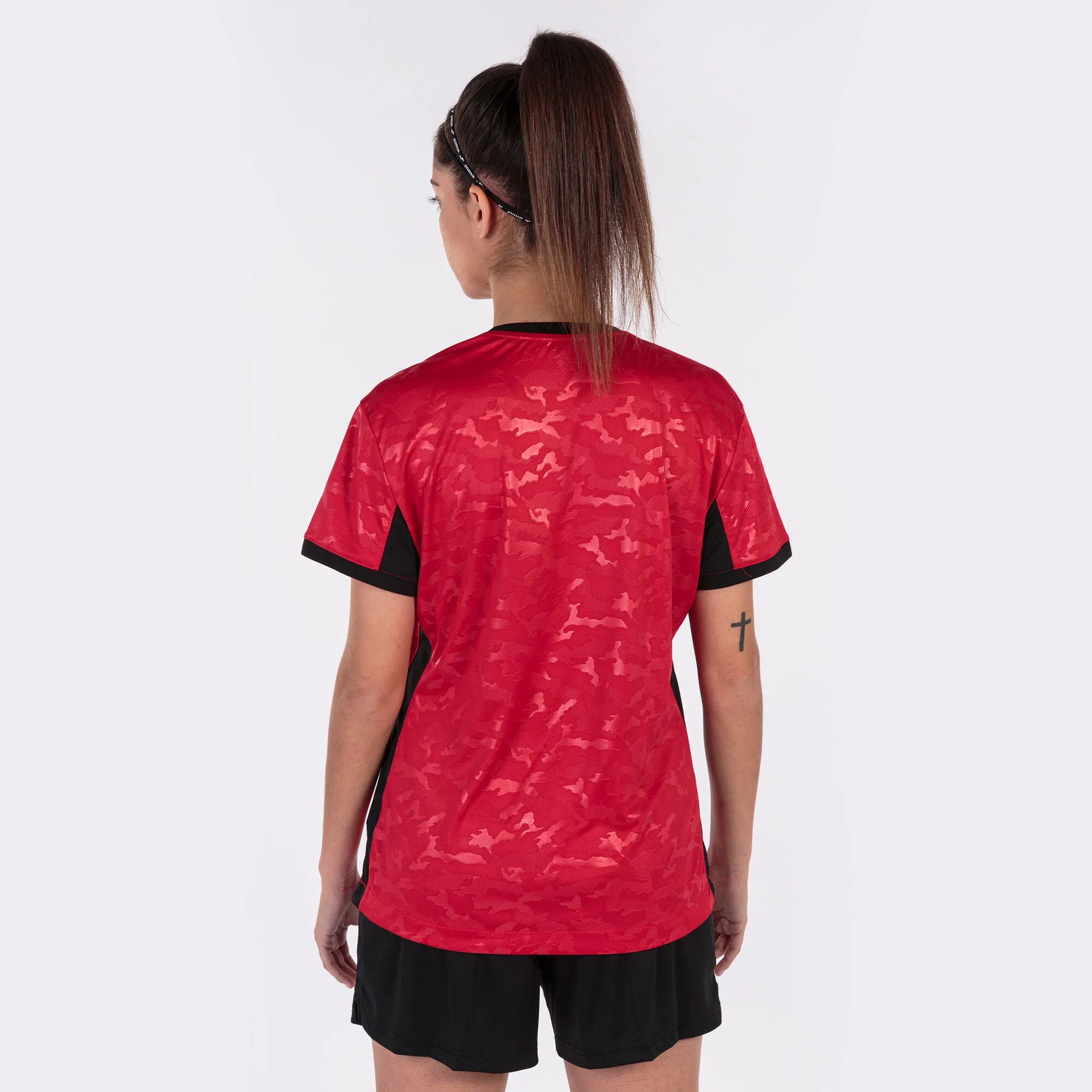 Camiseta manga corta mujer Toletum II rojo negro