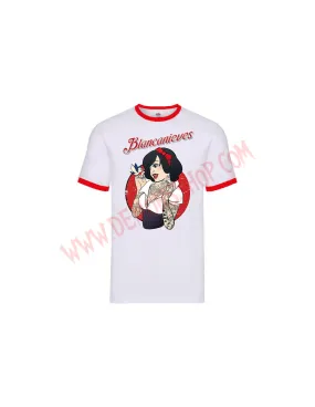 Camiseta MC Blancanieves Tattoo (Ringer Rojo)