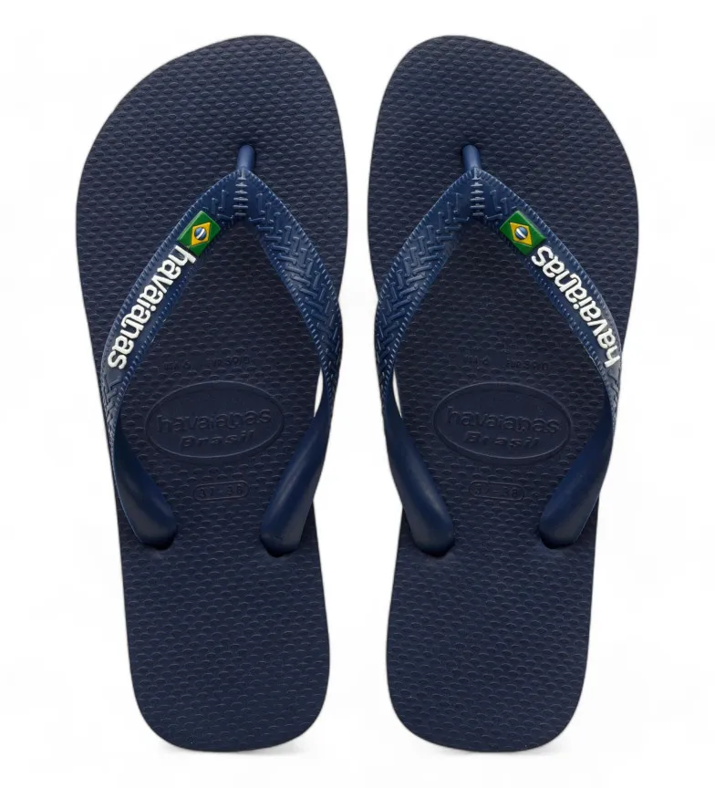 Chanclas Brasil Logo marino