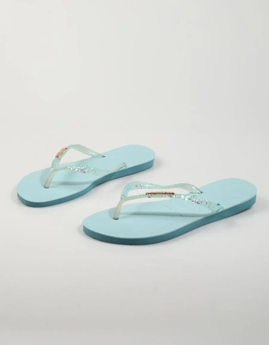  chanclas HAVAIANAS Slim Glitter Flourish en Azul marino 79283