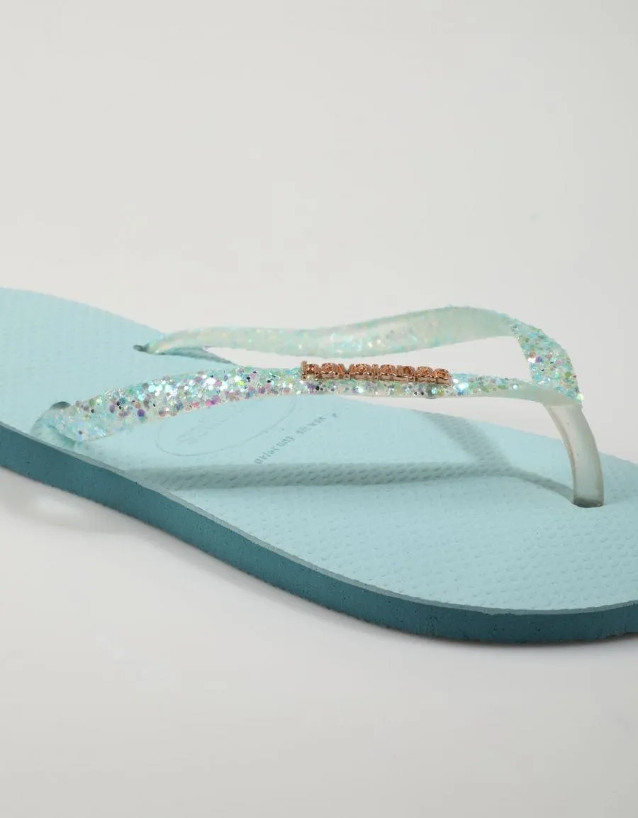  chanclas HAVAIANAS Slim Glitter Flourish en Azul marino 79283