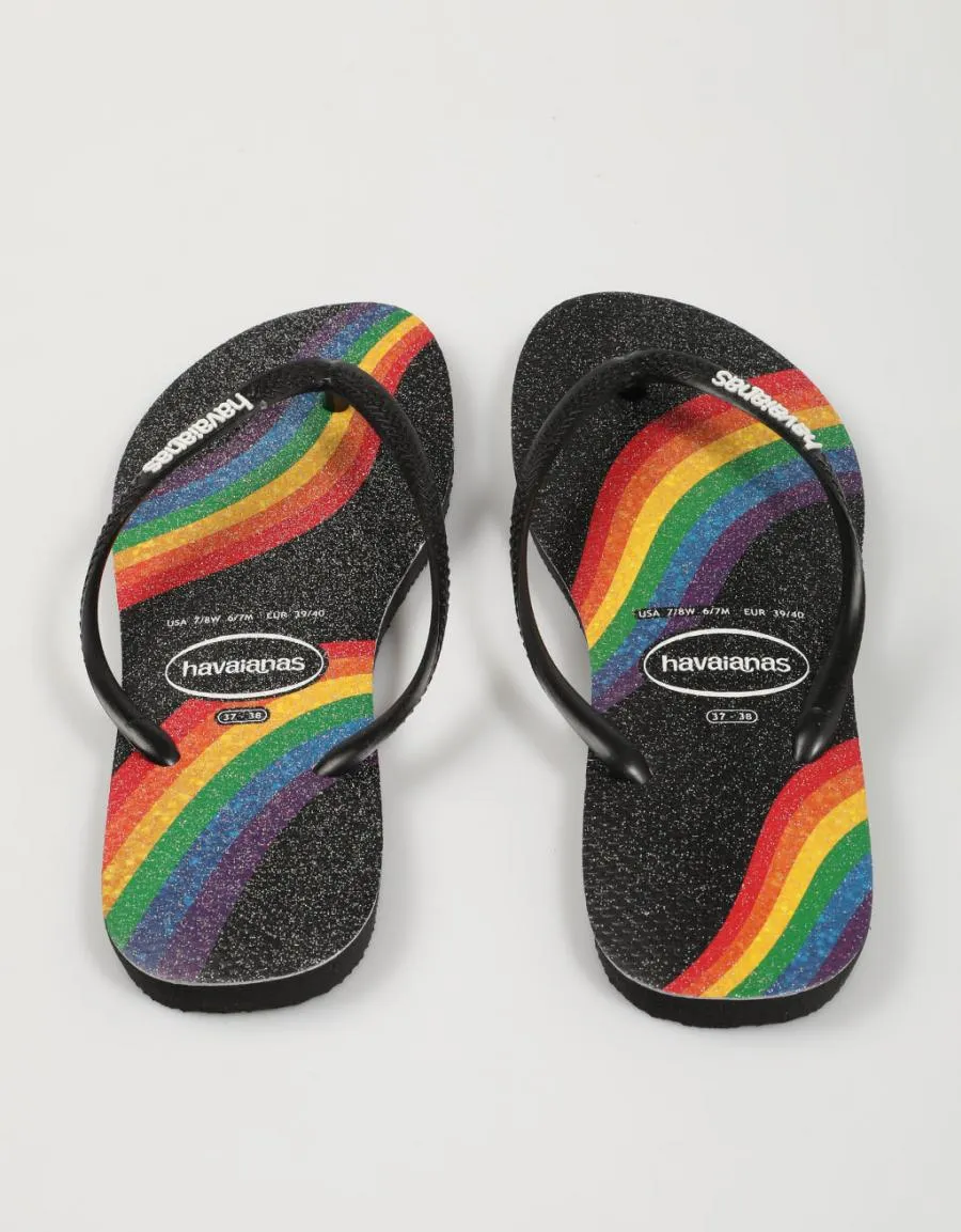  chanclas HAVAIANAS Slim Pride en Negro 75557