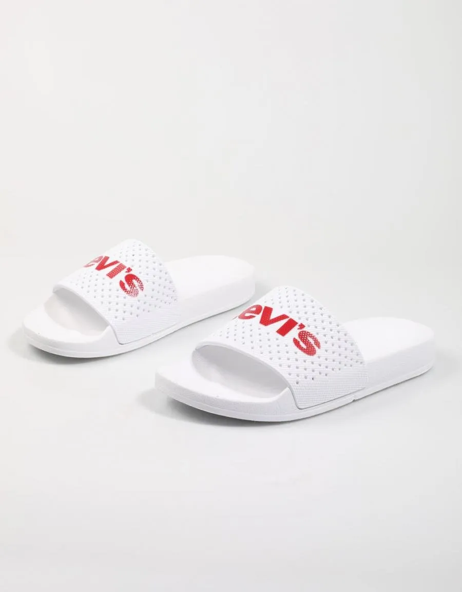  chanclas LEVIS June Perf S en Blanco 77839