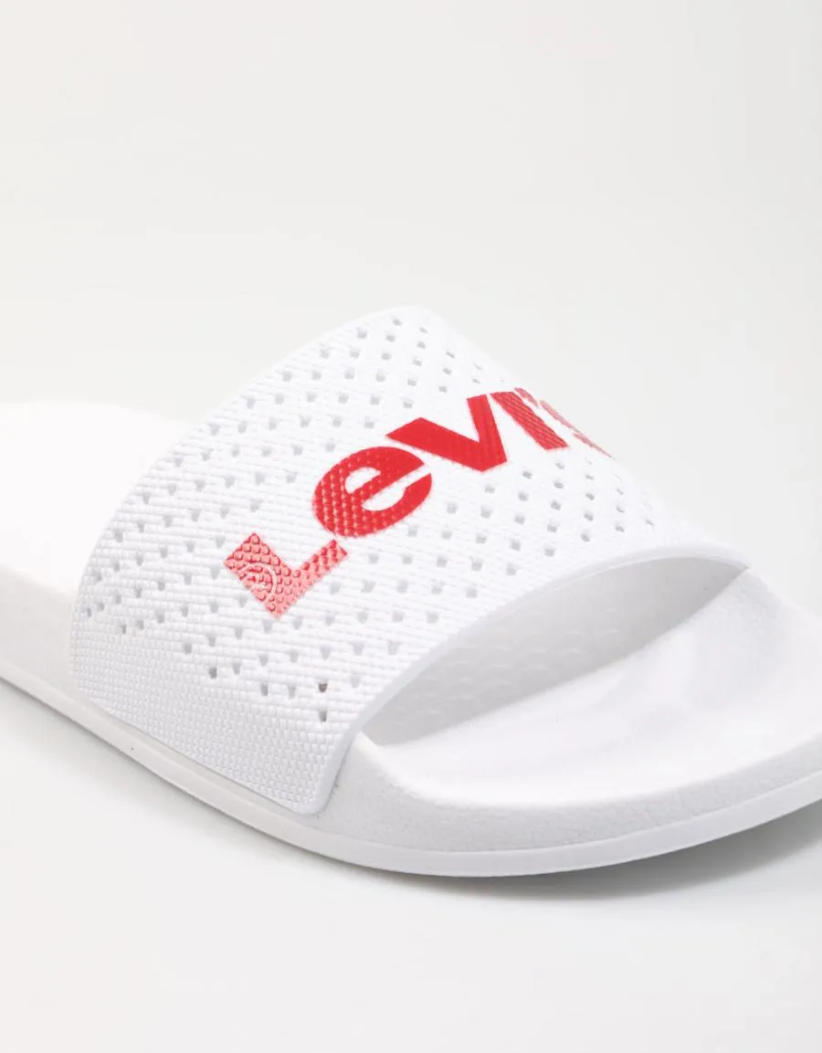  chanclas LEVIS June Perf S en Blanco 77839