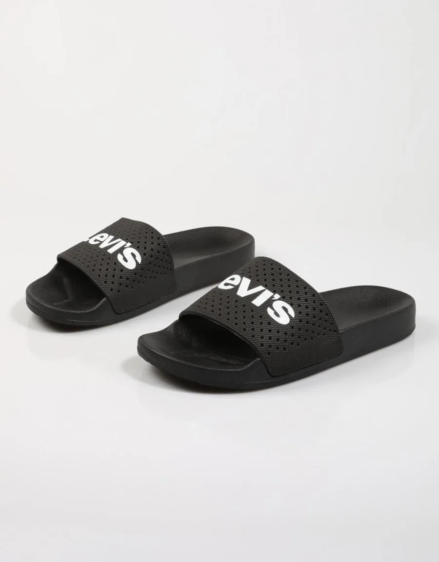  chanclas LEVIS June Perf S en Negro 77838