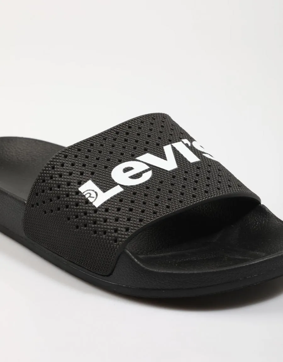  chanclas LEVIS June Perf S en Negro 77838