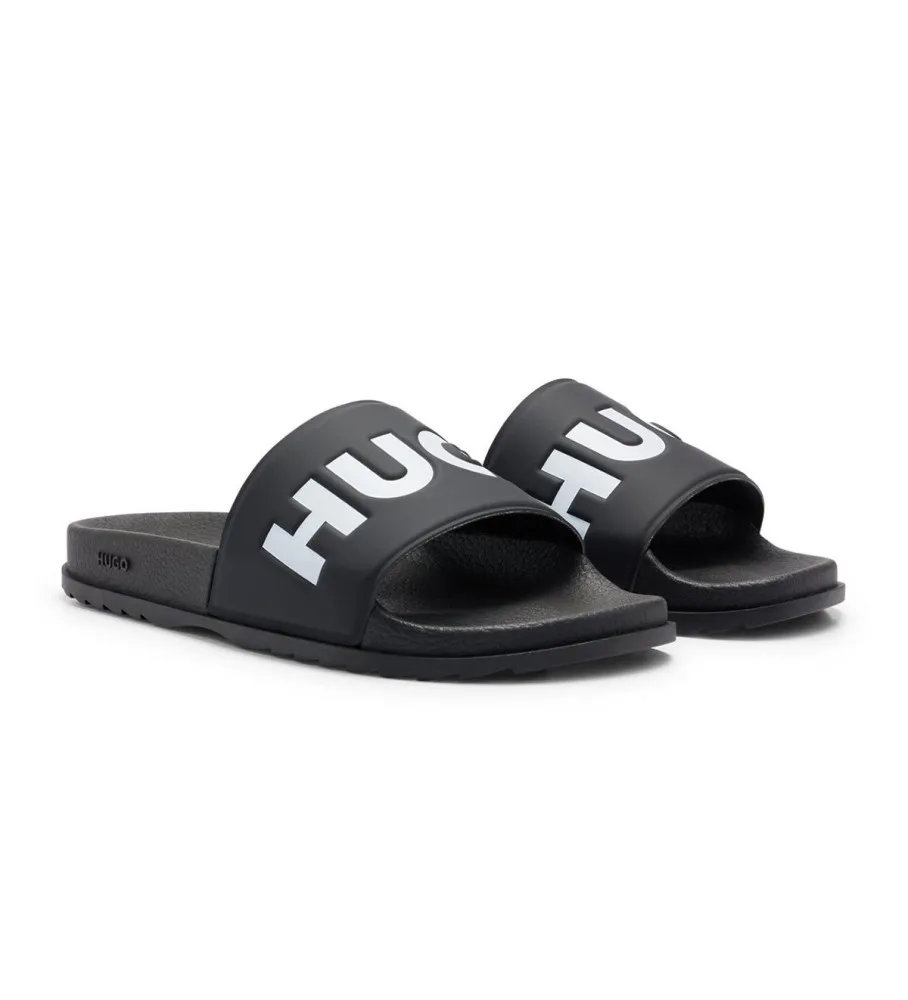 Chanclas Logo Tira negro