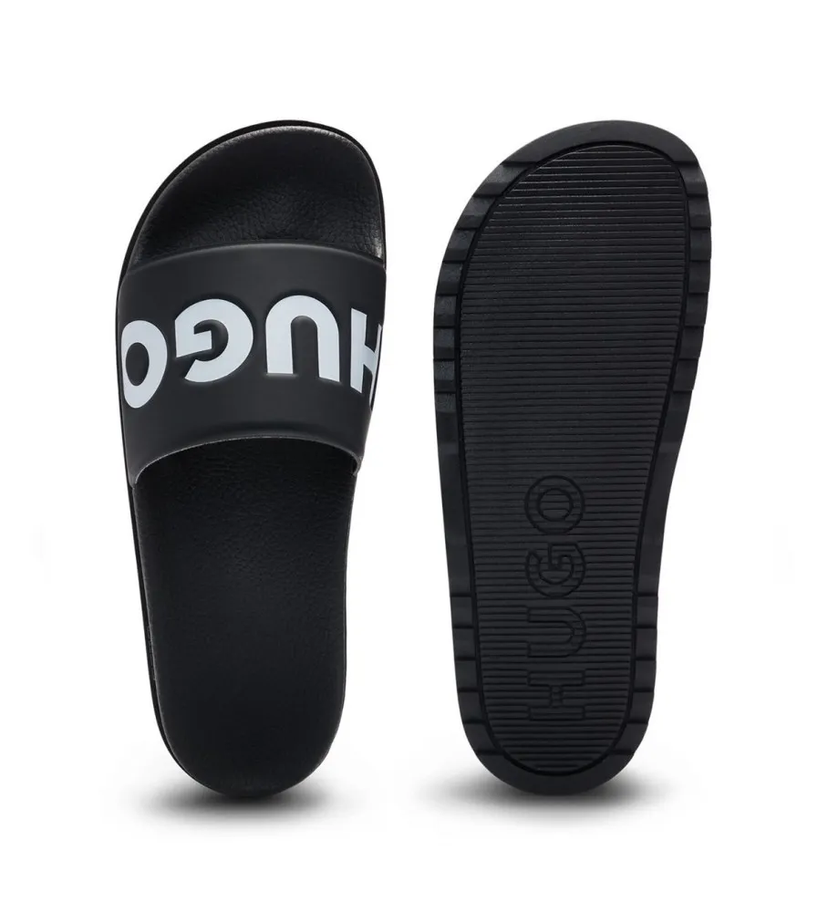 Chanclas Logo Tira negro