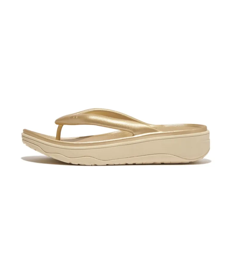 Chanclas Relief metallic recovery dorado