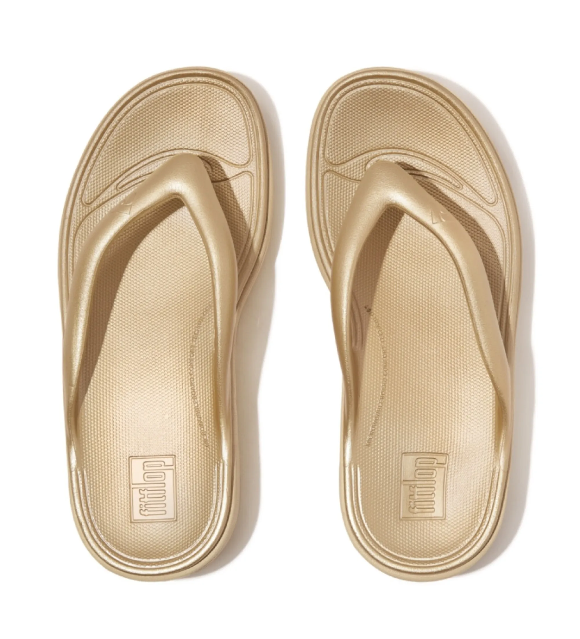 Chanclas Relief metallic recovery dorado