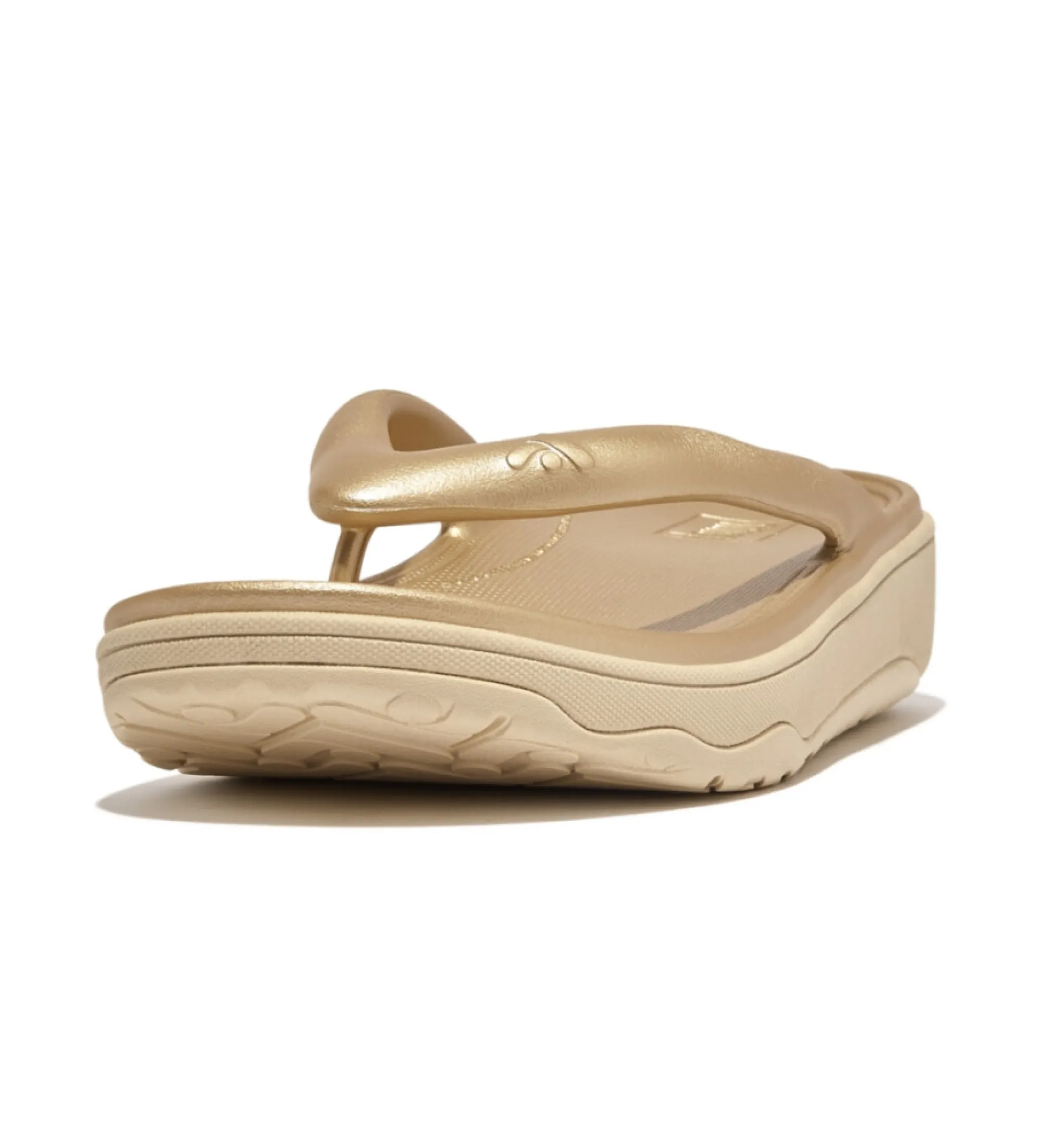 Chanclas Relief metallic recovery dorado