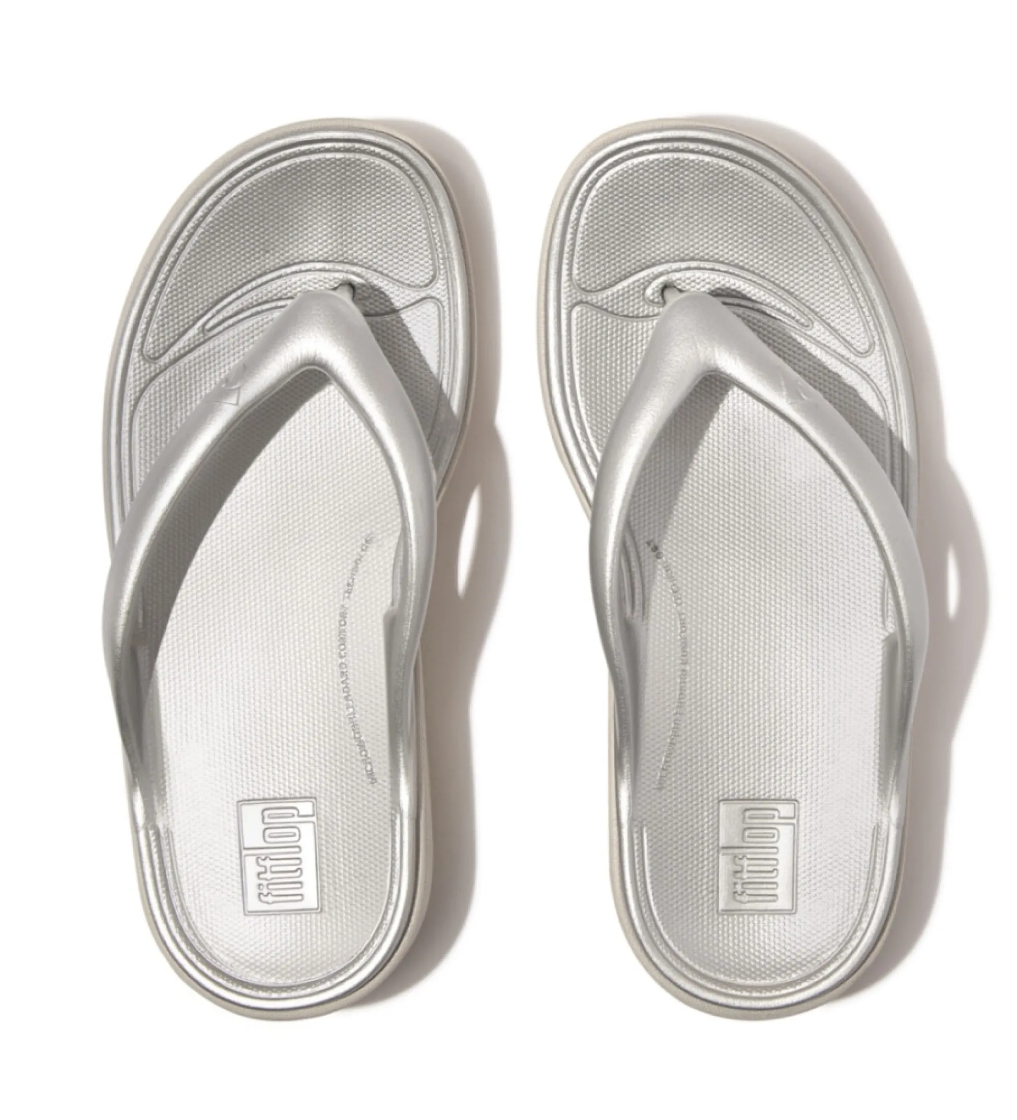 Chanclas Relief metallic recovery plateado