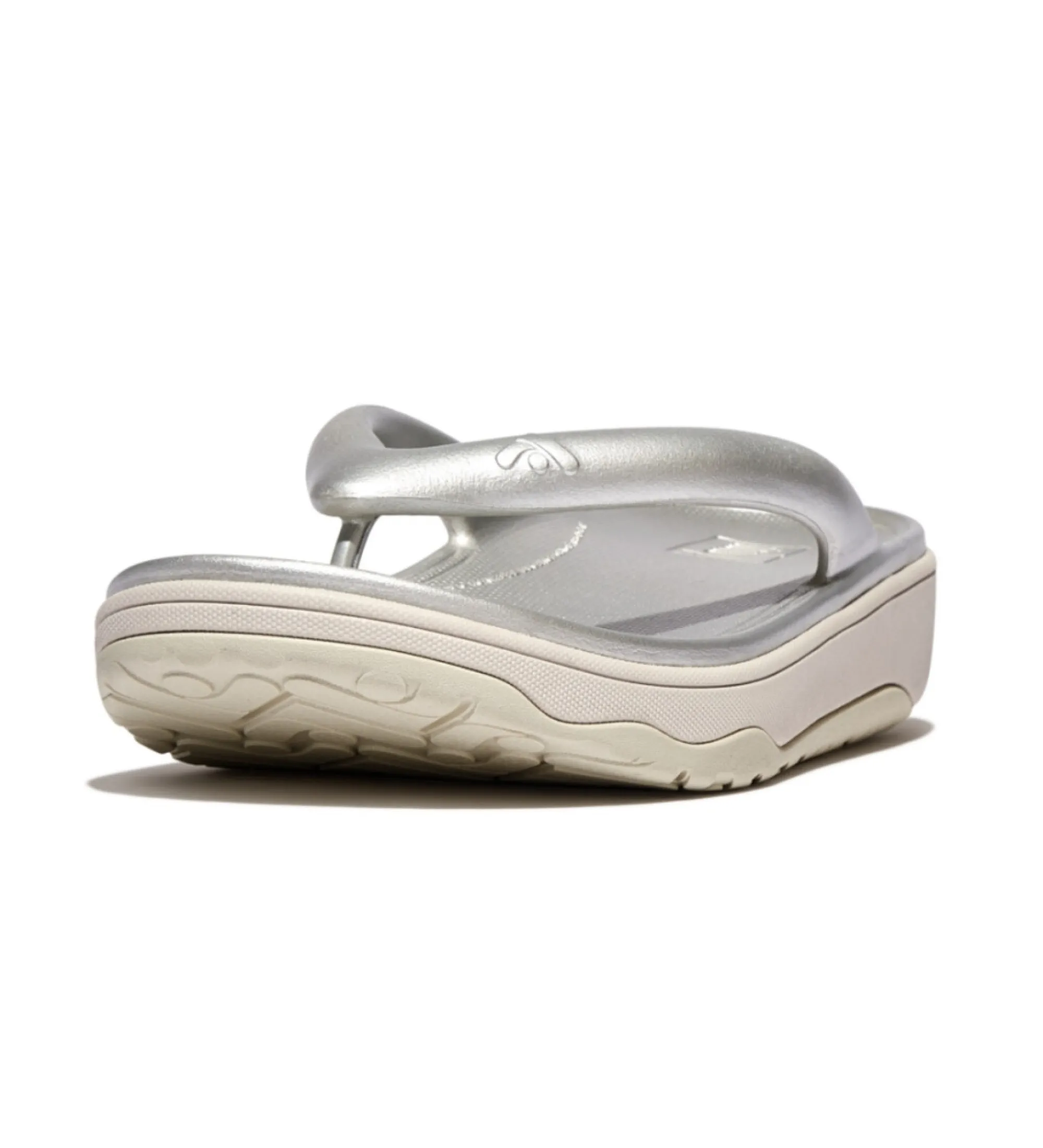 Chanclas Relief metallic recovery plateado