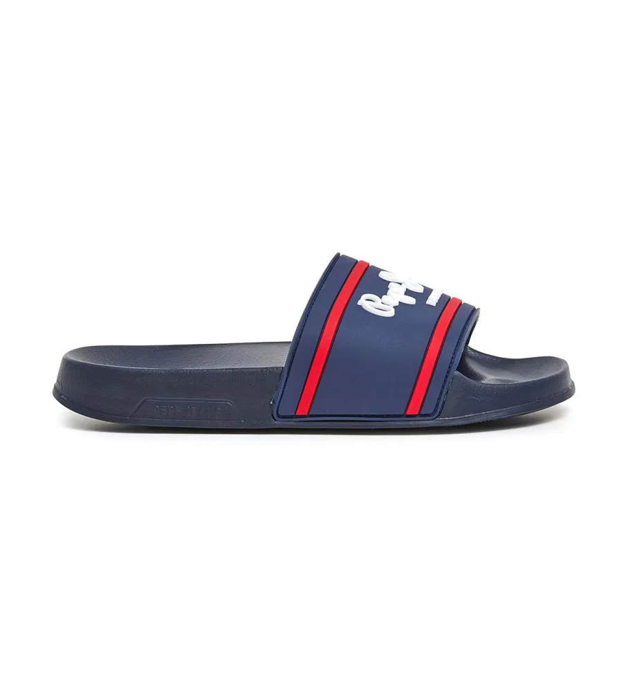 Chanclas Slider Logo marino