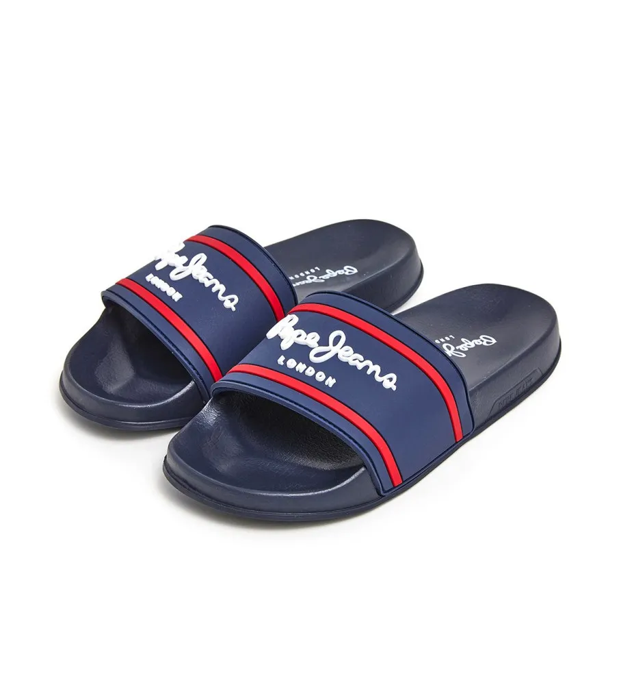 Chanclas Slider Logo marino