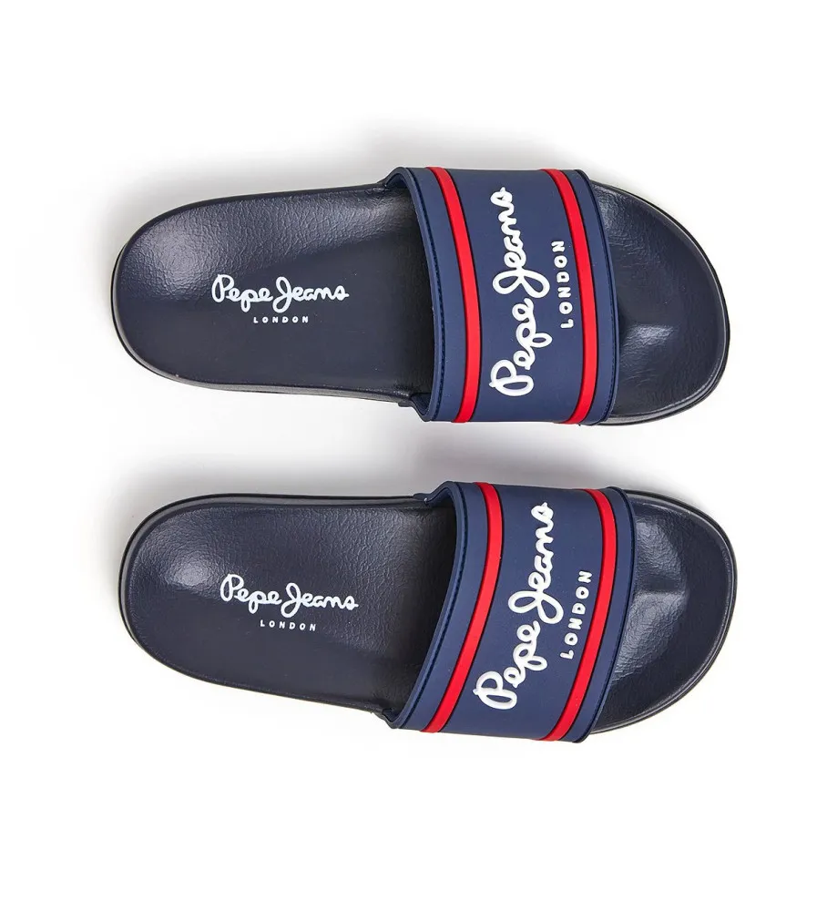 Chanclas Slider Logo marino