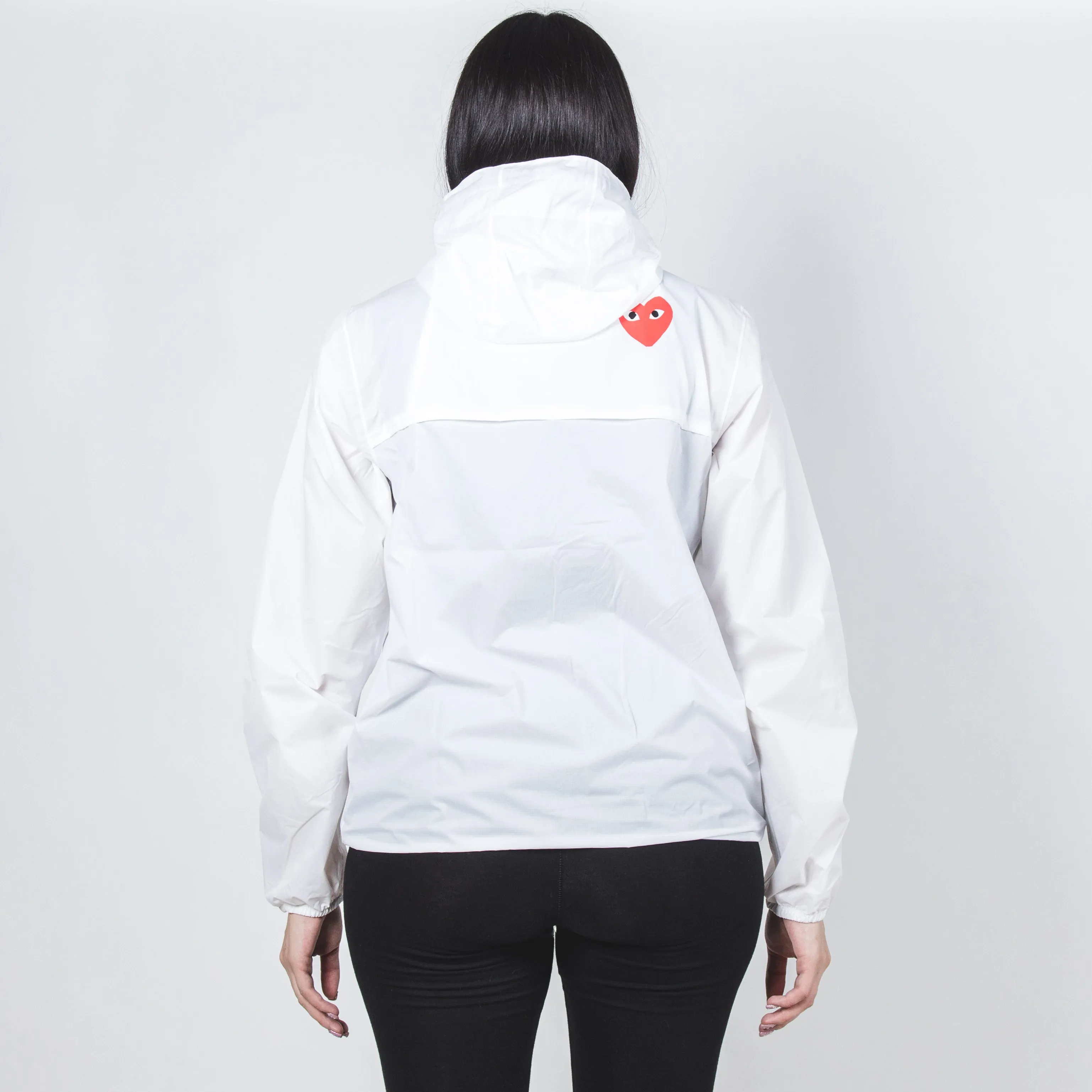 Comme Des Garcons Play X K Way Full Zip Jacket White j