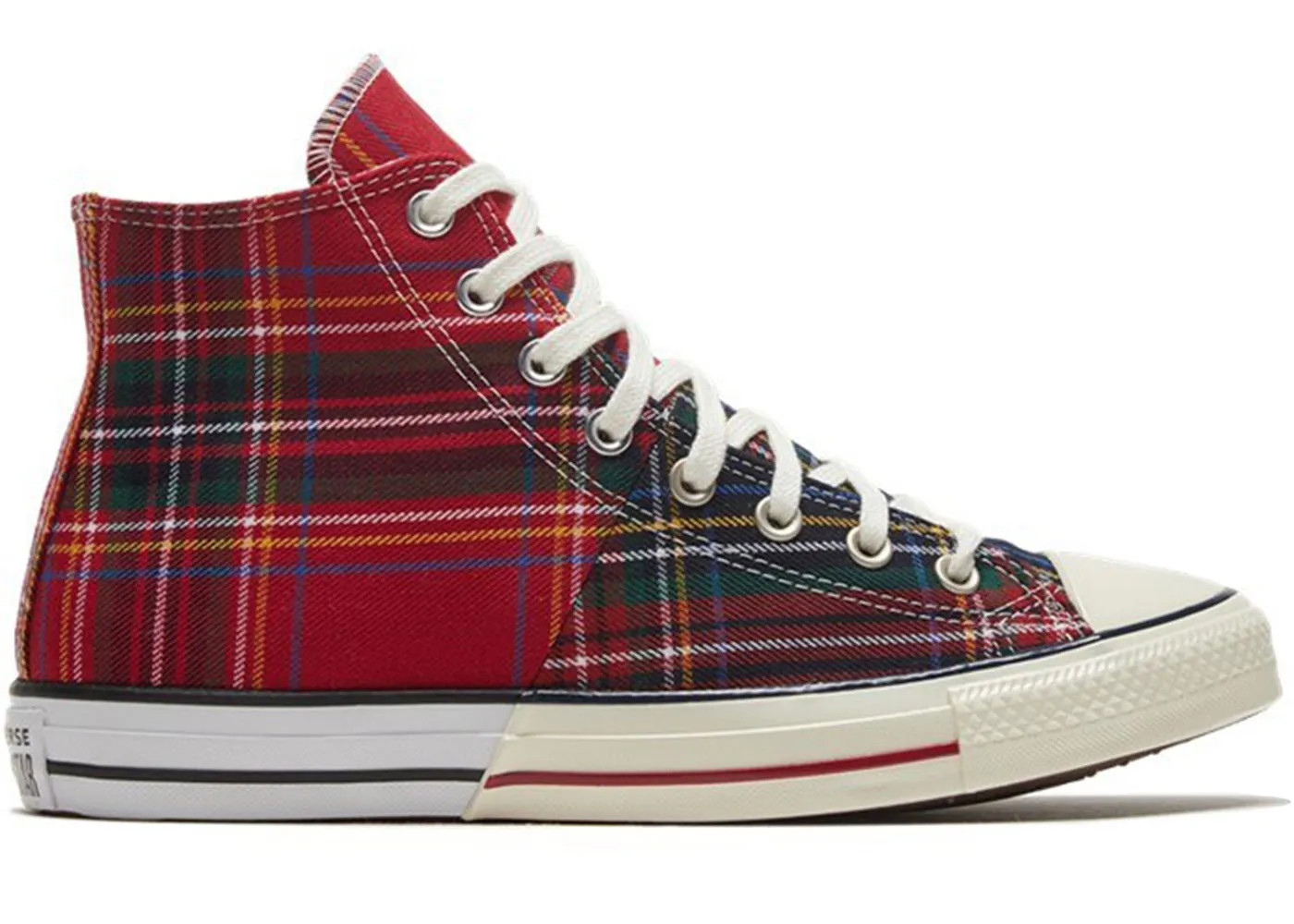 Converse Chuck Taylor All Star Hi Tartan Red Green Split