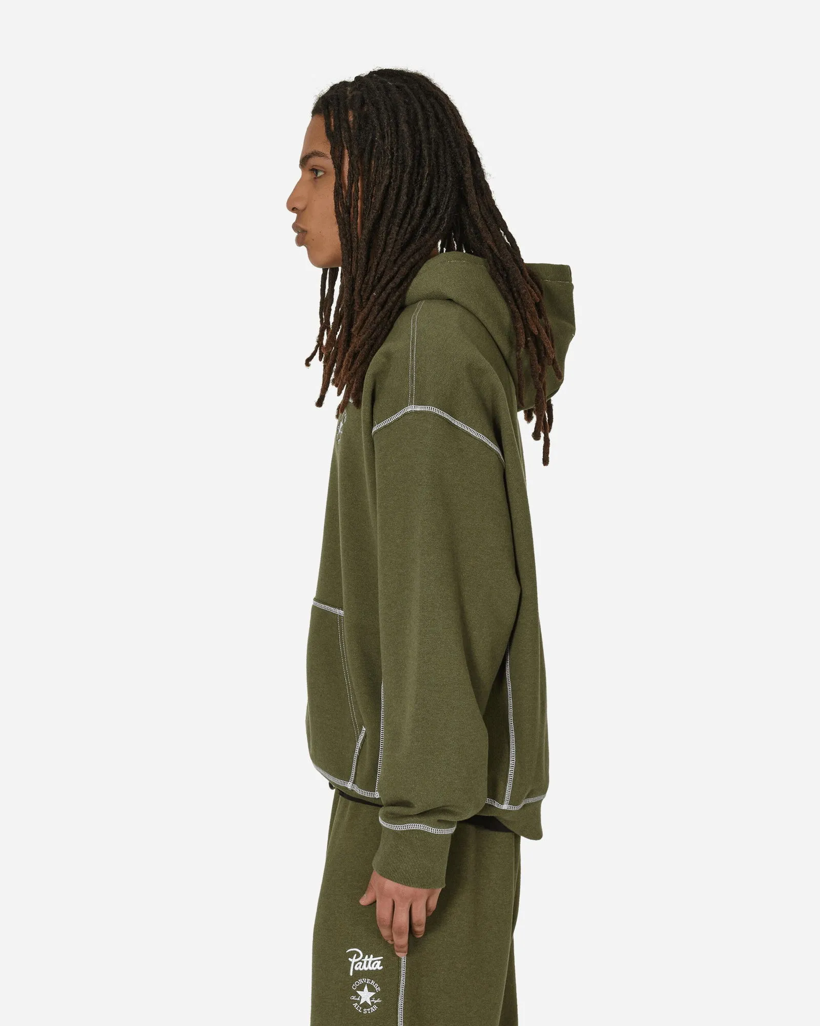 Converse Patta Gold Standard Hoodie Utility Green Heather