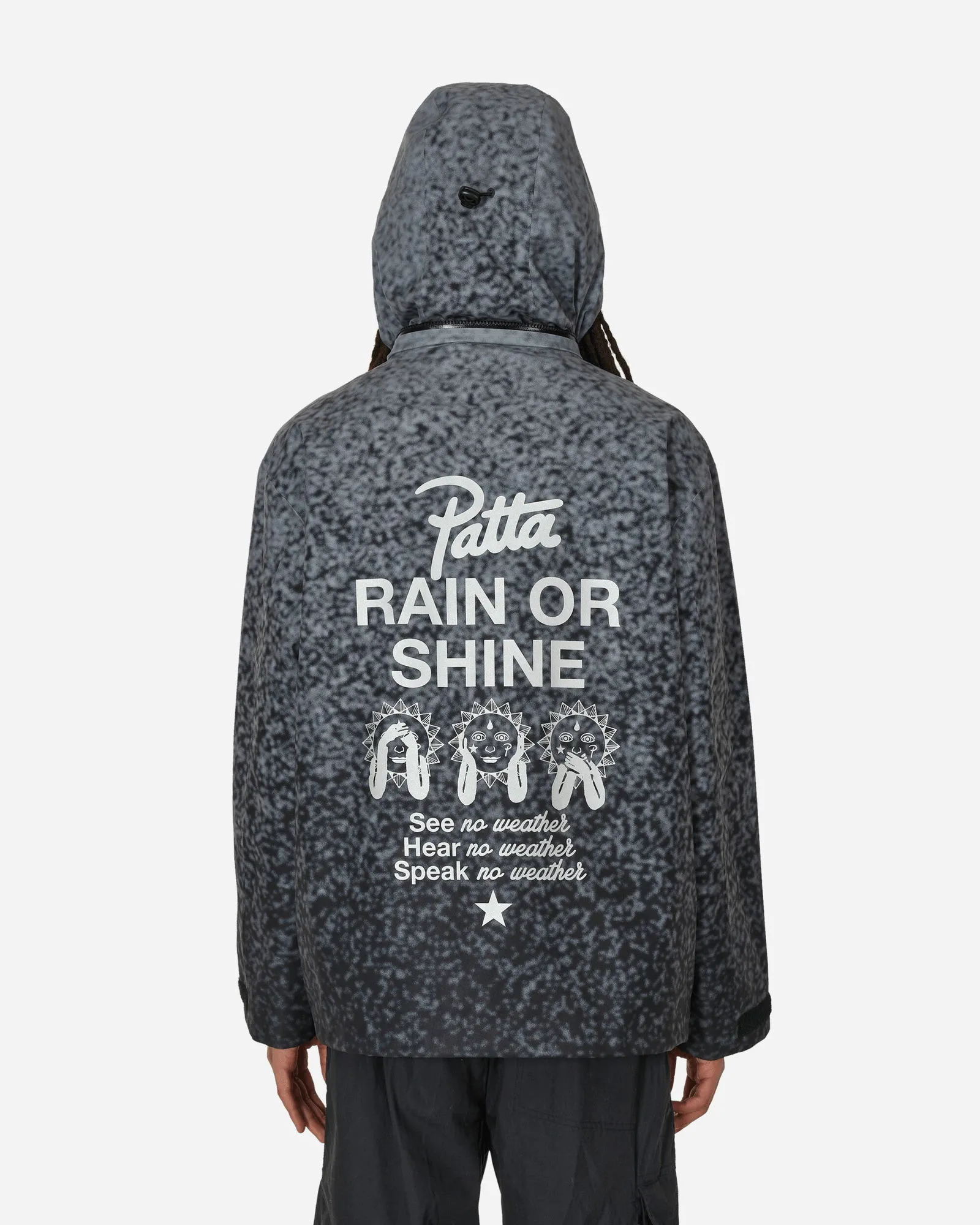 Converse Patta Rain Jacket Black Gradient