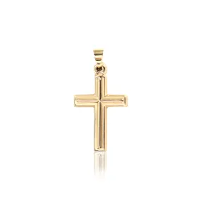 Cruz Creu Fedele LISA RELIEVE - Oro 14k amarillo - 17x12mm