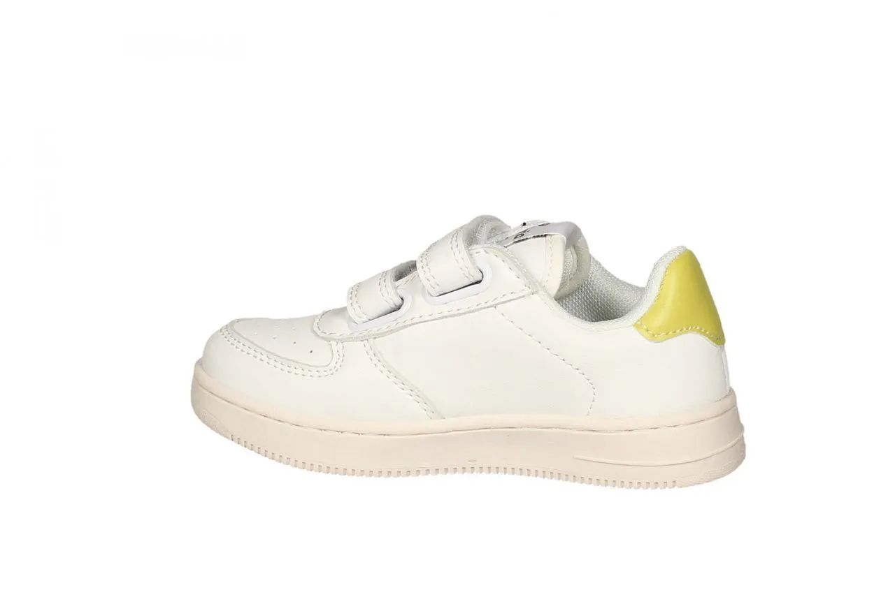 Deportivo Dos Velcros Blanco Pala Picaditos Talon Amarillo