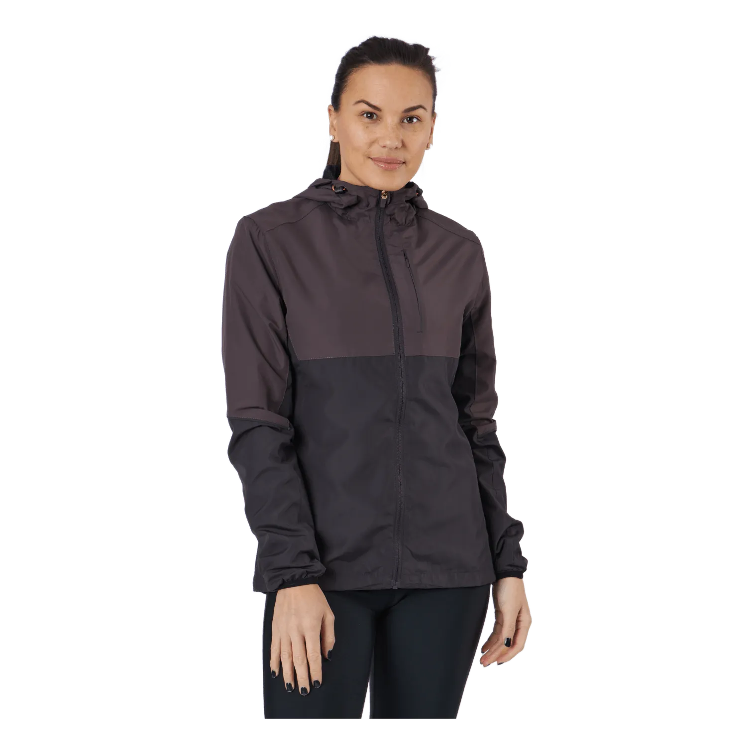 Endurance Lassie W Running Jacket With H Black Bean