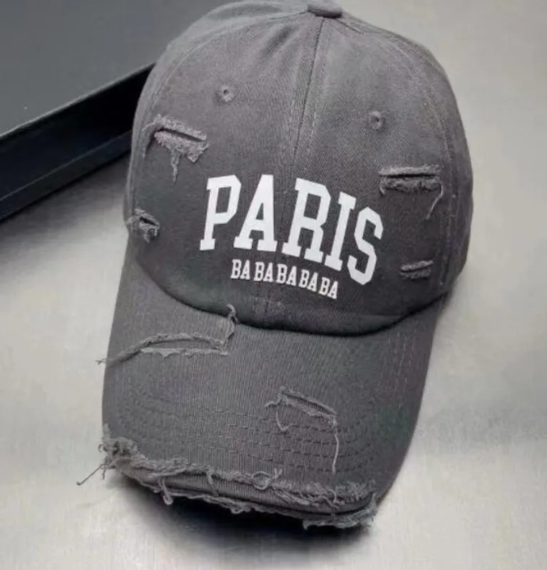 Gorra de diseñador deportivo para parejas, protección solar para viajes al aire libre, letras desgastadas, casquette