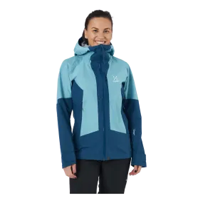 Haglöfs Lumi Jacket Women Dark Ocean/frost Blue