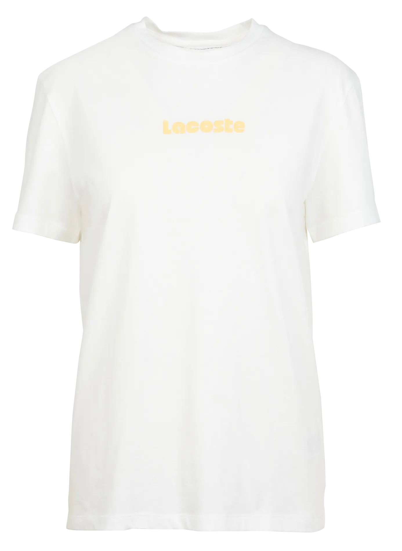 LACOSTE Camiseta de algodón de manga corta en blanco