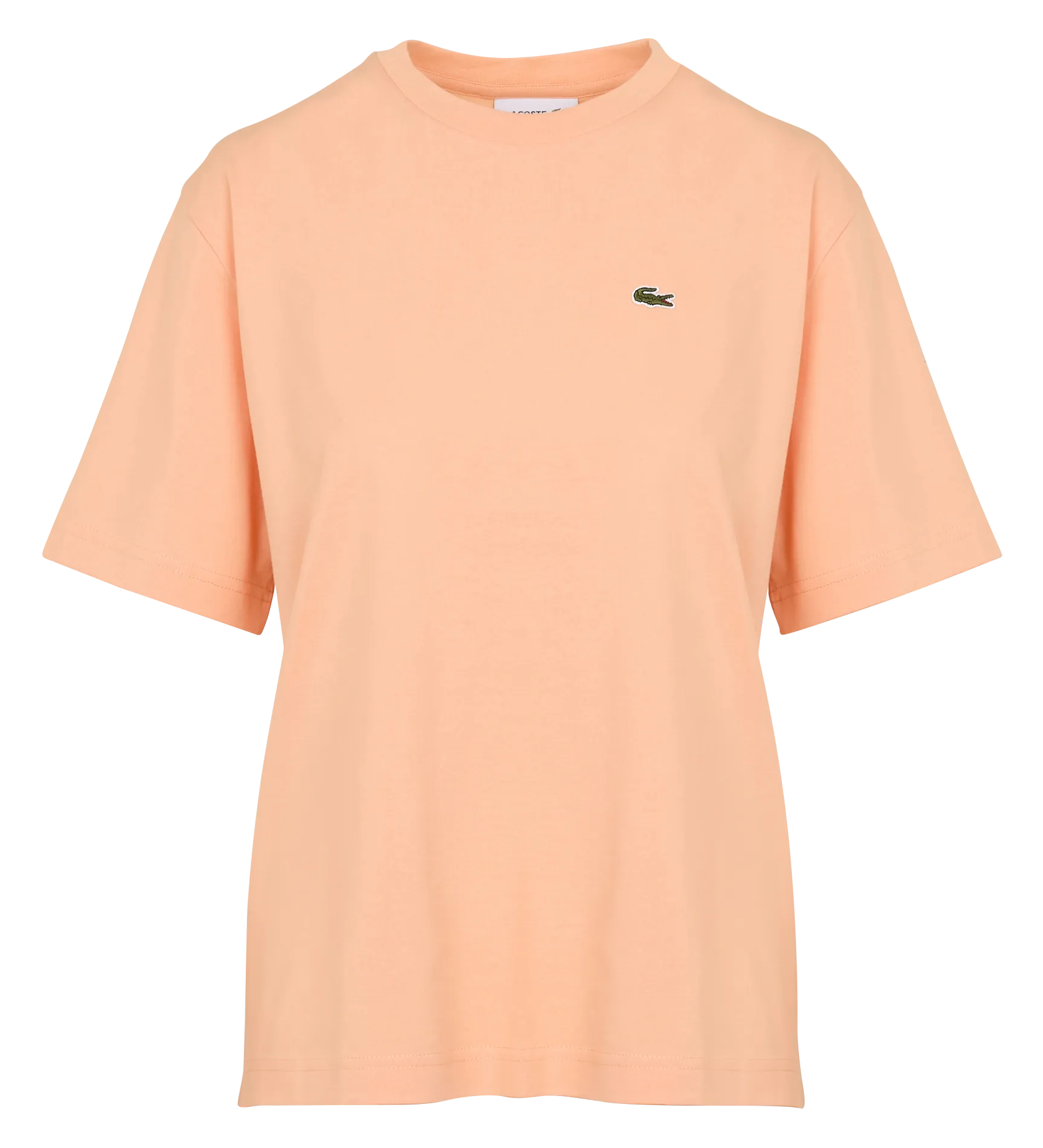 LACOSTE Camiseta de algodón de manga corta en naranja