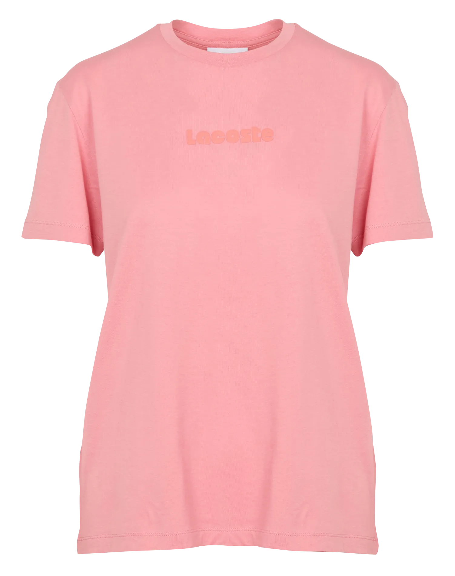 LACOSTE Camiseta de algodón de manga corta en rosa